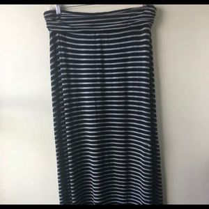 J crew stripes maxi skirt